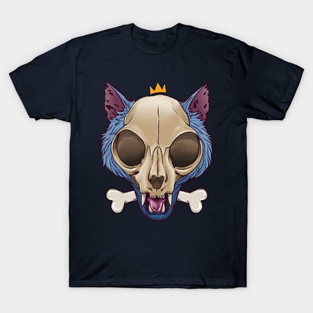 Cat Skull T-Shirt by eimmonsta